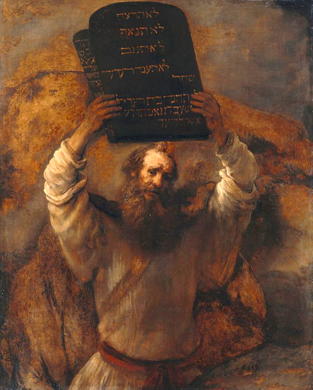 Moses with the Ten Commandments, by Rembrandt DEUTERONOMY