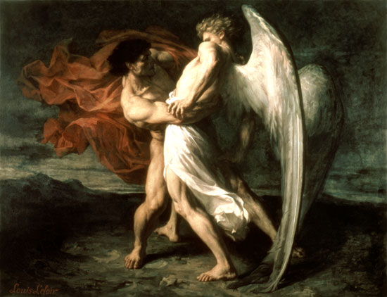 Jacob Wrestling the Angel by Leloir