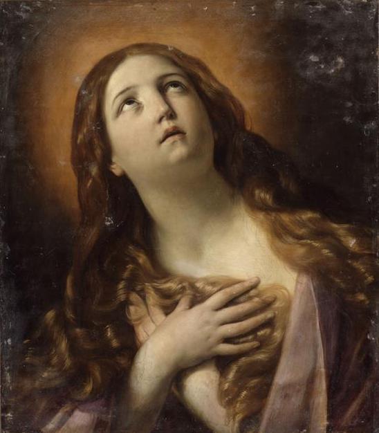 Mary Magdalene at the cross by Guido Reni