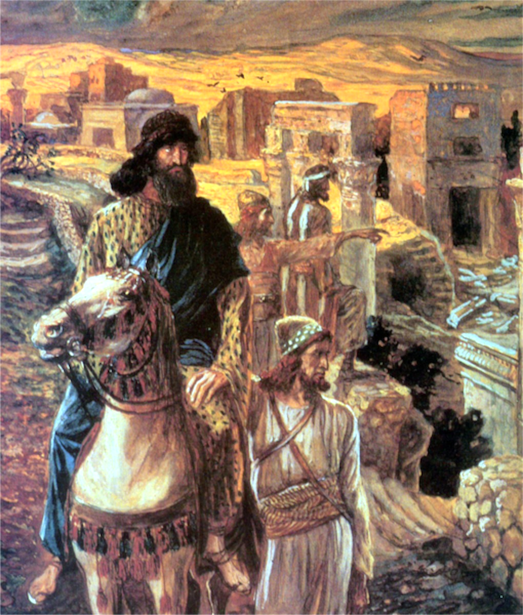 Nehemiah sees the rubble in Jerusalem by Tissot NEHEMIAH